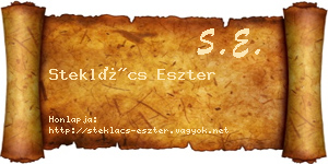 Steklács Eszter névjegykártya